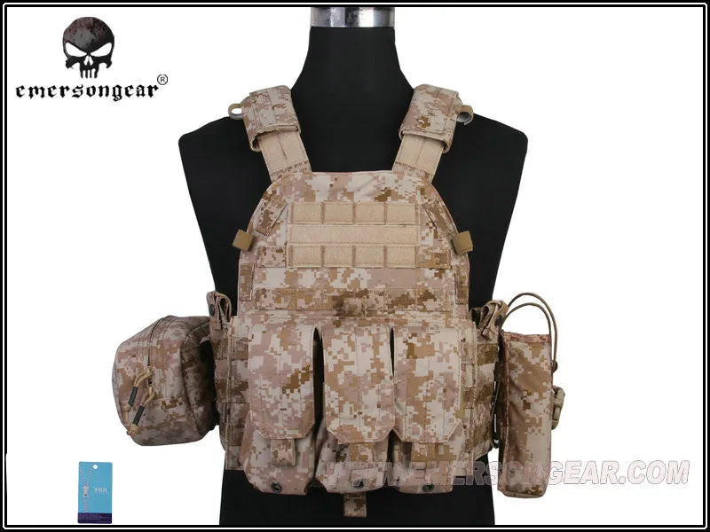 Emersongear For LBT 6094 Style Plate Carrier W/3 Pouches Tactical Vest Protective Gear Body Guard Armor Airsoft Hunting