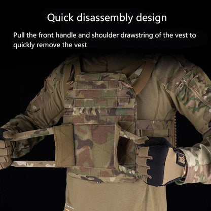 Sport Vest Men JPC2.0 Breathable Adjustable Quick Release Airsoft Vest Nylon Hunting Carrier for Outdoor Paintball Training