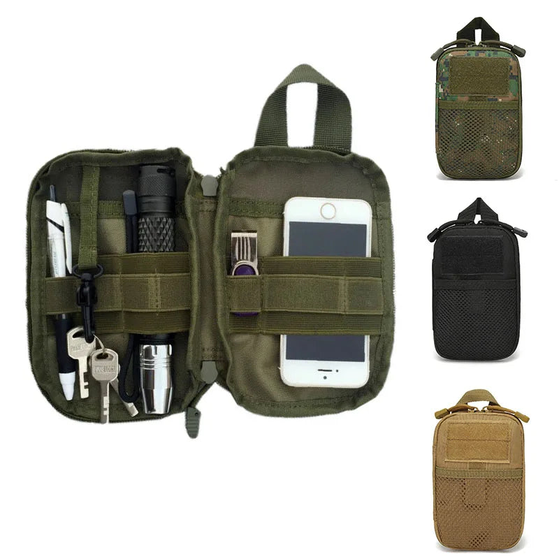 Hunting EDC Molle Pouch Portable Small Medical Waist Pack Outdoor First Aid Bag Phone Case Holder Camping Hunting Accessories