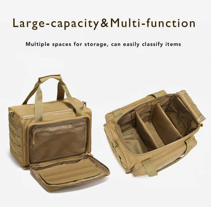 Tactical Gun Range Bag Deluxe Pistol Shooting Range For Shooting, Range, Storage and Transport