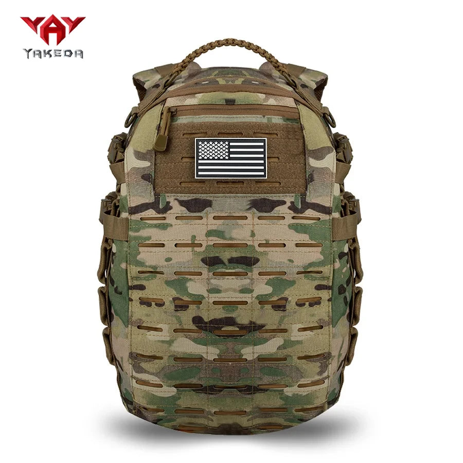 YAKEDA Laser Cutting MOLLE Outdoor Backpack Wear resistant and Durable Large Capacity Mountaineering Bag