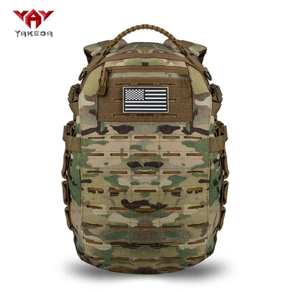 YAKEDA Laser Cutting MOLLE Outdoor Backpack Wear resistant and Durable Large Capacity Mountaineering Bag