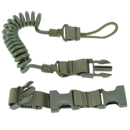 3PCS Tactical Anti-lost Elastic Lanyard Rope Spring Safety Strap Rope For Key Ring Chain Flashlight Hunting Accessories