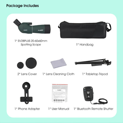Svbony SV28plus 50/60/70mm Spotting Scope Powerful Zoom Telescope Long Range PORRO Prism Suit Archery Target Shooting Camping