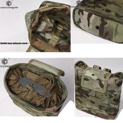 Airsoft Molle Dump Pouch Outdoor Roll-Up Drawstring Magazine Utility Folding Waist Bag Mesh Foldable Sport Hunting EDC Pocket