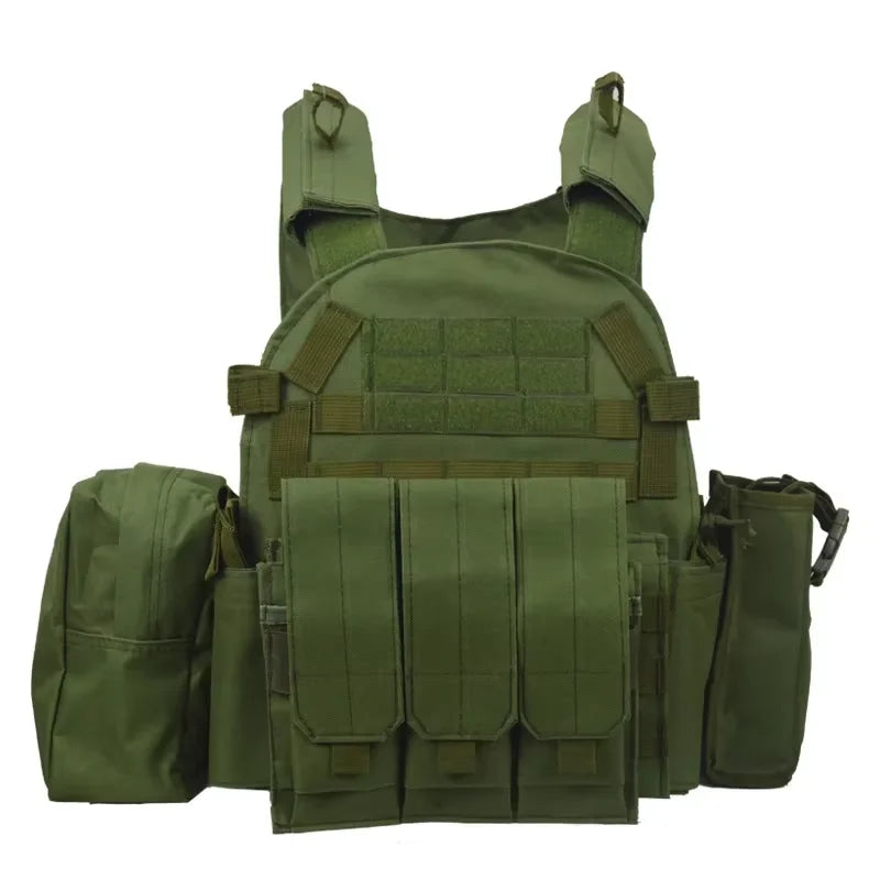 6094 Military Combat Army Wargame VestNylon Pouch Molle Gear Tactical Vest Body Armor Hunting Plate Carrier Airsoft Accessories