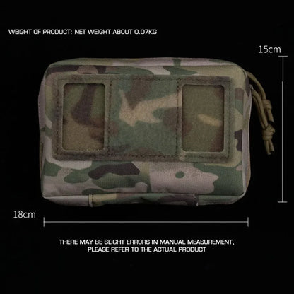 Molle Pouch Phone Folding Navigation Board Organizer Double Zipper Outdoor Hunting Airsoft Dustproof Mobile Phone Protective Bag
