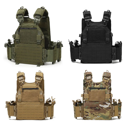 SX New Combat Vest 6094 Quick Release Lightweight Laser Cut Tactical Vest Black Gear Carry Hunting Tactical Vests