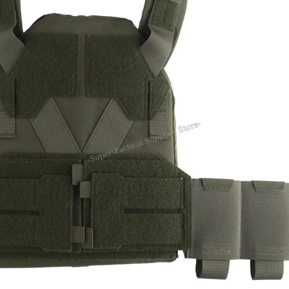 Sub-Zero Plate Carrier Portable Gear Molle Airsoft Quick Release Low-Visibility KZ Tactical Vest with 556 Triple Magazine Pouch