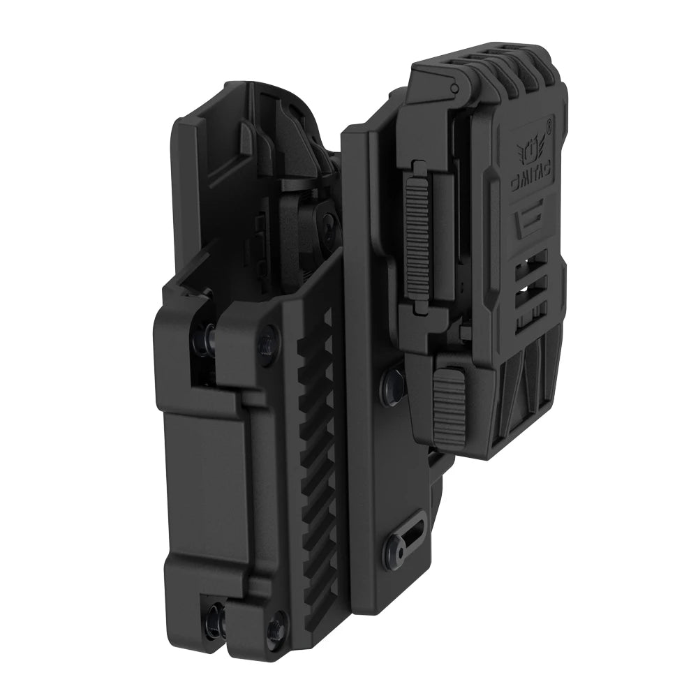 360° Rotating Universal Holster,OWB Tactical Universal Holster, Belt Clip Right Hand, Black Polymer Level 2 Retention