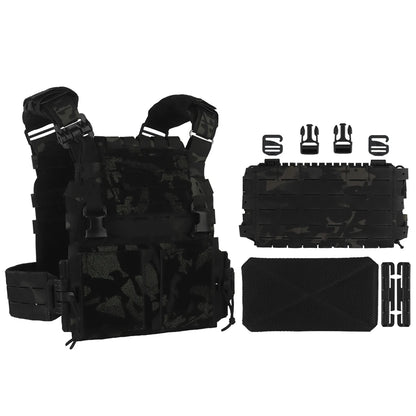 Tactical ARC Plate Carrier V2 Assault Rig Combat Training Protective Vest with Triple Magazine Pouch Quick Release MOLLE System