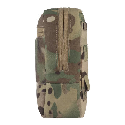 Large Capacity Extended Height MOLLE Pouch Fabric Fastener Design Belt Vest and Gear Panel Mount Outdoor Equipment Storage