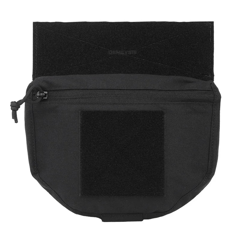 Tactical Drop Pouch Admin Pouch with Hook and Loop Panel for Tactical Vest Chest Rig Plate Carrier Outdoor Hunting Shooting Gear