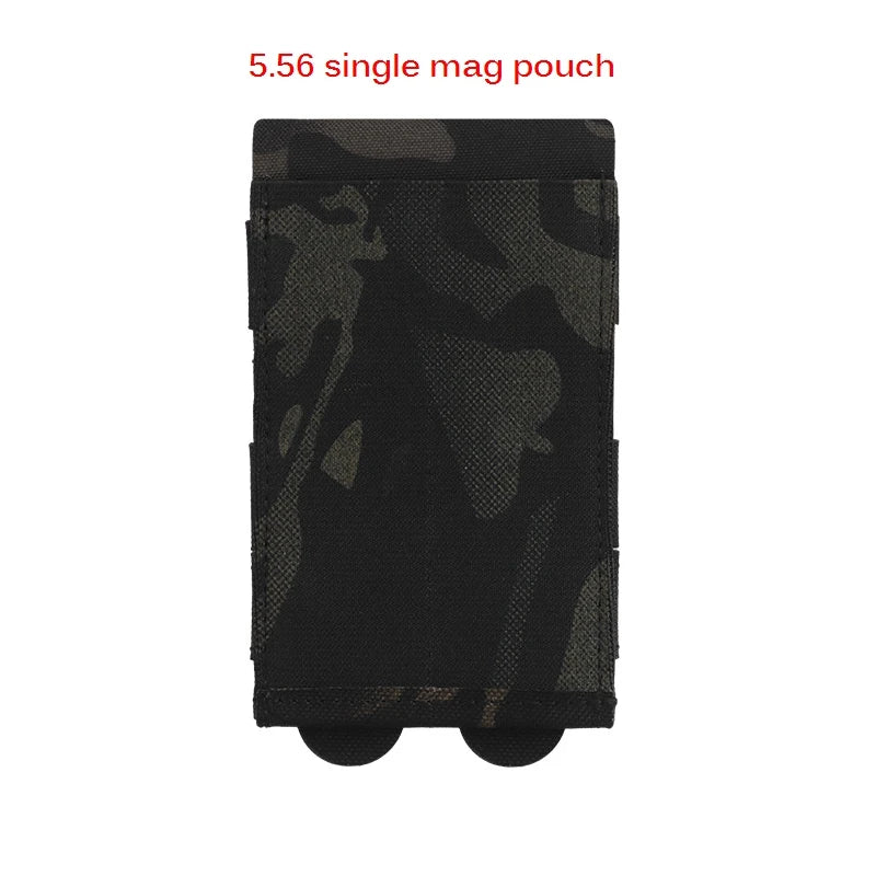5.56 Elastic Single Mgazine Pouch Tactical Lightweight Storage Bag Hunting Vest Molle Mount Knifle Torch Pouch Tourniquet Bag