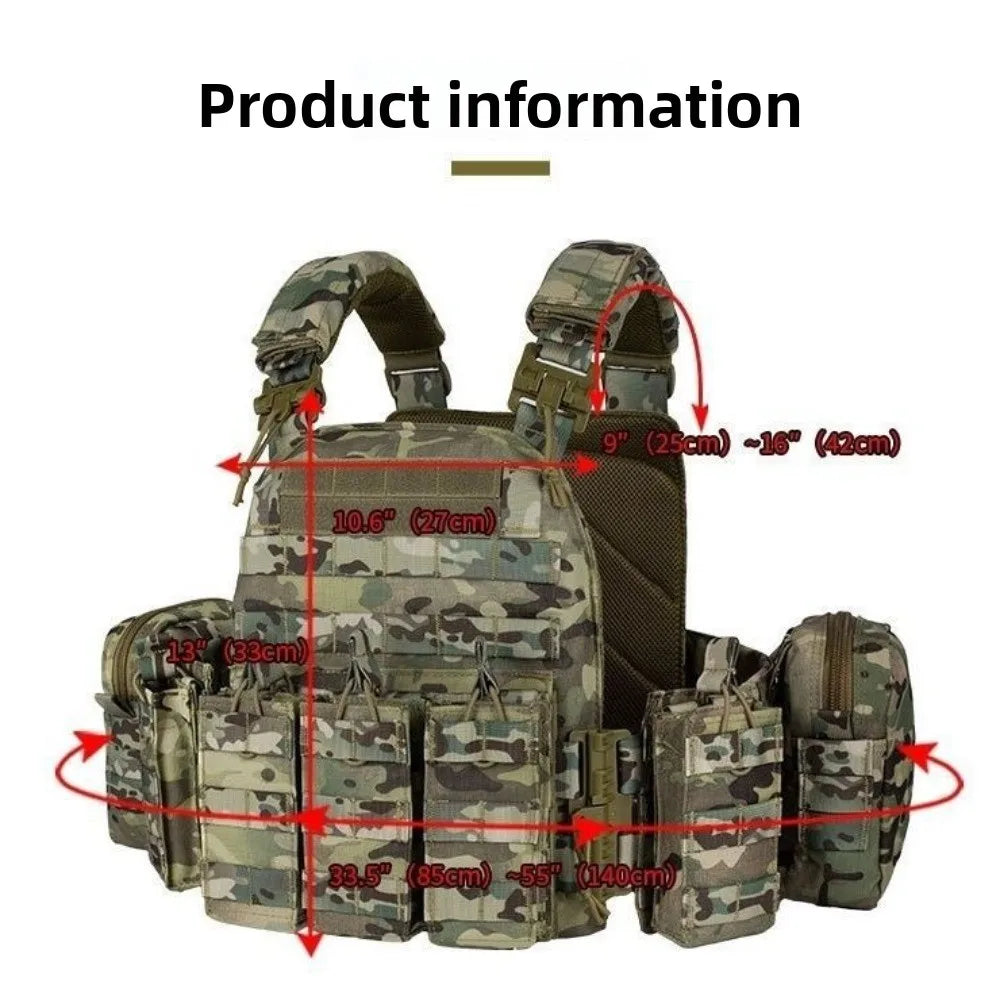 Quick Release Tactical Vest Multi-Purpose Training Vest with Pouches for Outdoor Airsoft 4 Colors Hunting vest