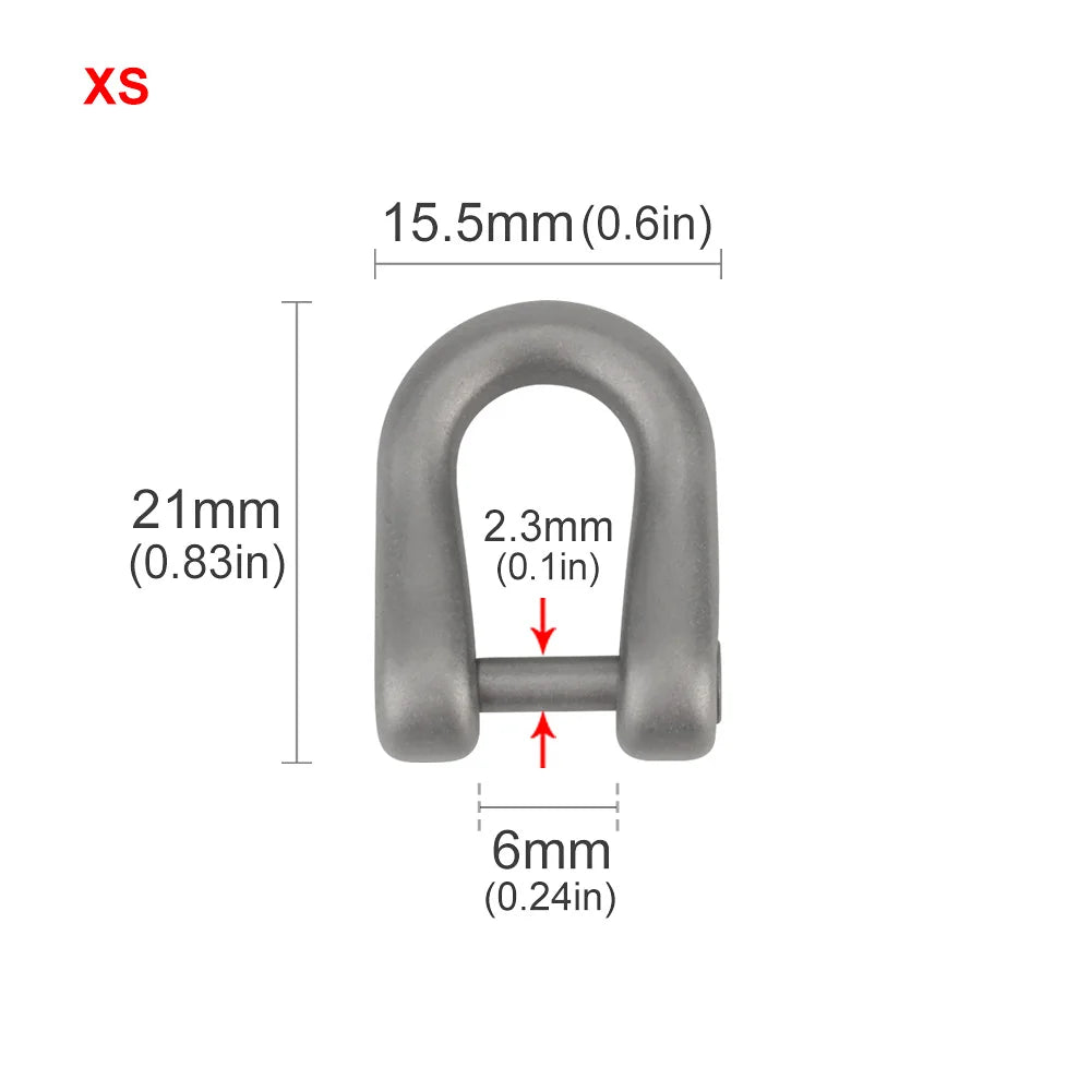 U Shape Titanium Alloy Horseshoe Buckle Detachable Hook Keychain Outdoor Tool EDC