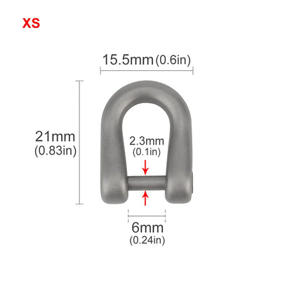 U Shape Titanium Alloy Horseshoe Buckle Detachable Hook Keychain Outdoor Tool EDC