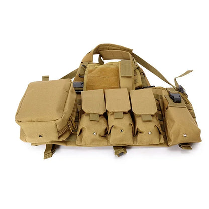 Army Green Tactical Vest Waterproof Outdoor Body Armor Molle Hunting Vest Airsoft Paintball CS Game Jungle Security Equipment