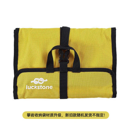 Foldable Rock Climbing Gear Storage Bag 420DNylon Waterproof Organizer with Mesh Pockets for Carabiner Outdoor Camping Equipment