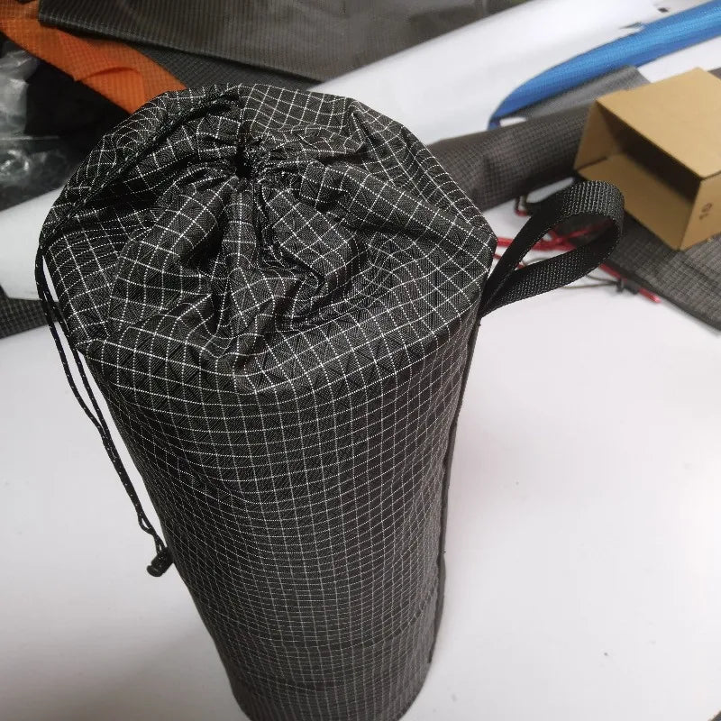 Cylindrical Storage Bag Heavy Duty Grid Oxford Wear Resistant Waterproof Outdoor Camping Tent Pole Awning Rod Gear Organizer Bag