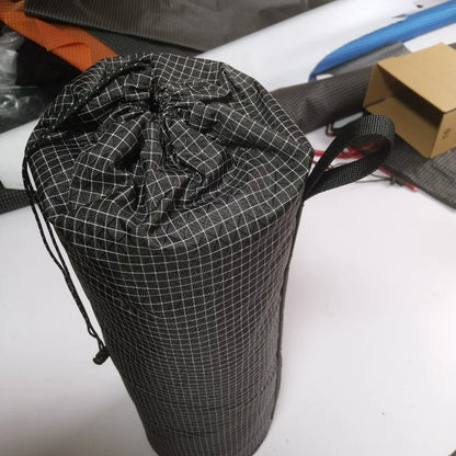 Cylindrical Storage Bag Heavy Duty Grid Oxford Wear Resistant Waterproof Outdoor Camping Tent Pole Awning Rod Gear Organizer Bag