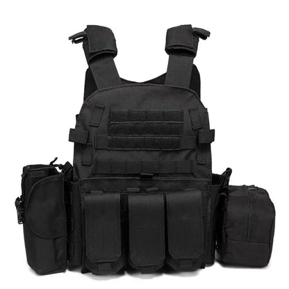 V E6094 Military Tactical Vest Body Armor Combat Army CS Gear Hunting Plate Carrier Airsoft Accessories Wargame Pouch Molle Vest
