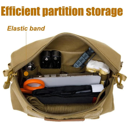 Tactical Molle Admin Pouch Sports Hunting Dump Pouch Nylon Front Pouch of Plate Carrier Chest Rig with Molle Carrying Kit Bag