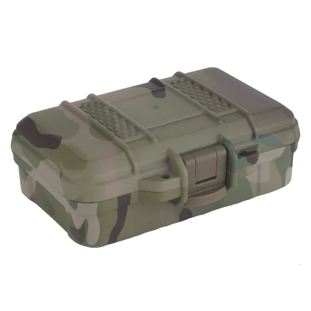 Tactical Camo Storage Box Valuable Item Hard Safety Case Multi Functional Tool Protection Boxs With Pre-cut Sponge Can Lockable