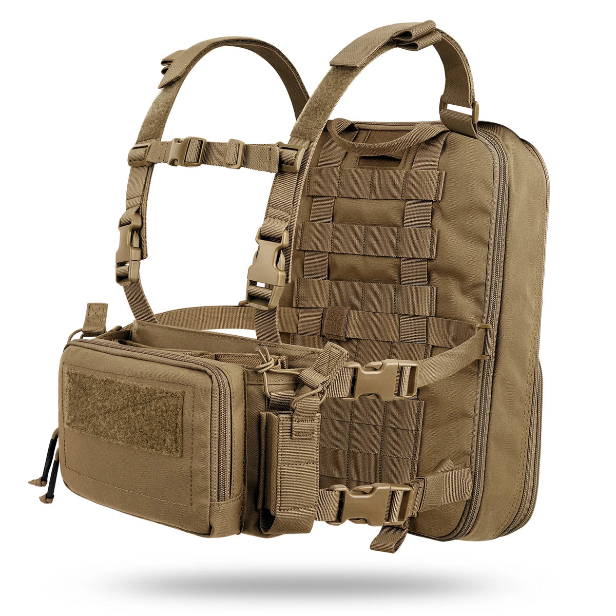 KRYDEX Expandable Flatpack D3 Backpack with Tactical D3CR Chest Rig Rifle AK M4 Magazine Pouch Hiking Hunting Bag Vest