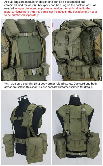 Smersh Tactical Vest Russian Rainbow 6 Combat Equipment Smersh AK Set Outdoor Combat Vest Hunting Outdoor Training Equipment Set