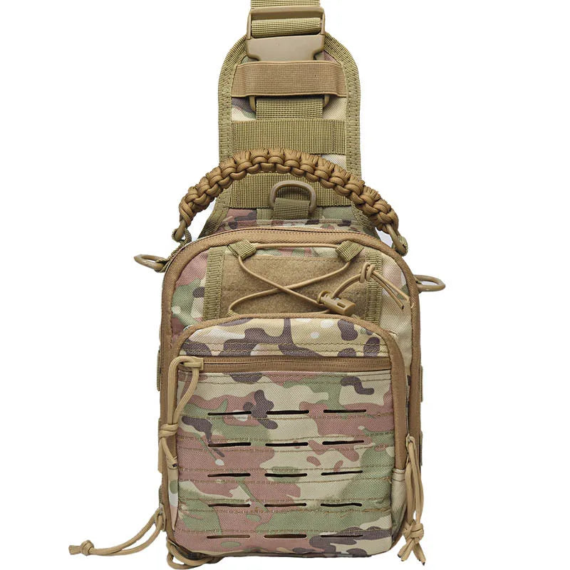 Outdoor Tactical Sling Sport Chest Bag Laser Punching Bag Shoulder Bag Hiking Camping Equipment Men Crossbody Bags
