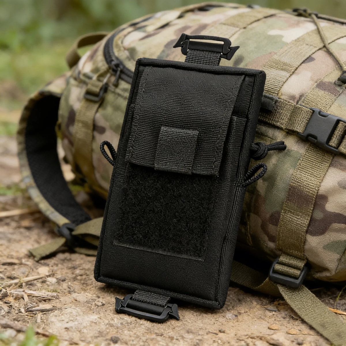 Portable MOLLE Tactical Shoulder Strap Bag Outdoor Emergency EDC Pouch Phone Pack for Sports Climbing Running Hunting