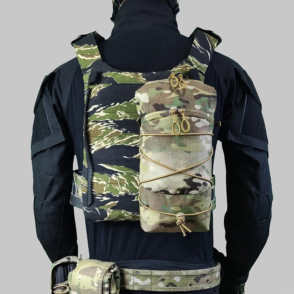 Tactical GP Pouch Vertical 12X5 Sundries Bag Molle Back Panel Accessory Bag