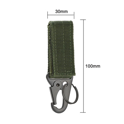 3 Pcs Tactical Carabiner Outdoor EDC Keychain Keys Holder Camping Backpack Belt Hook Hanging Buckle Muilter Clip
