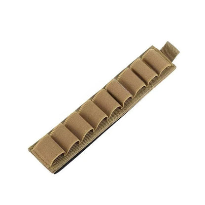 Tactical 9 Rounds 12GA Shotgun Shell Holder Hook&Loop Rifle Ammo Organizer Pouch for Hunting Shooting Airsoft EDC Tools Storage