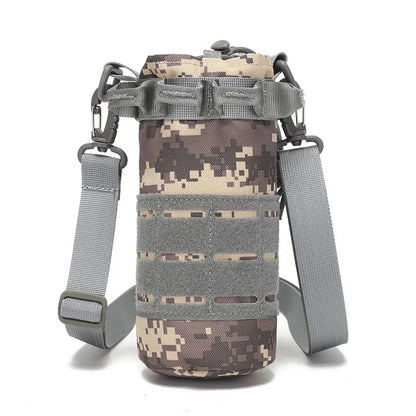 Tactical Molle Water Bottle Pouch Outdoor Sport Hydration Carrier Bag Nylon Travel Kettle Pack with Shoulder Strap