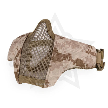 Outdoor cycling mask carbon steel mesh breathable half face mask CS field protection mask