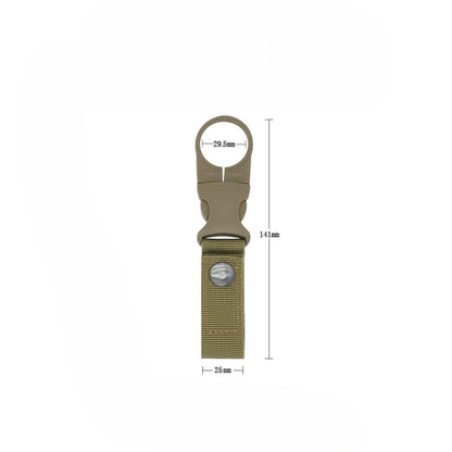2Pcs Tactical Nylon Water Bottle Holder Multifunctional Carabiner Portable Bottle Clip Outdoor Camping Accessory