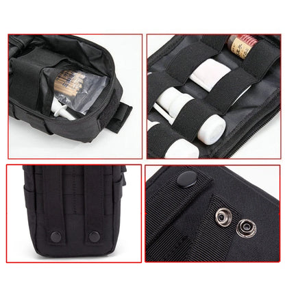 Tactical MOLLE First Aid Pouch 600D Nylon Water Resistant EDC Medical Bag Organizer for Outdoor Hunting Hiking Camping