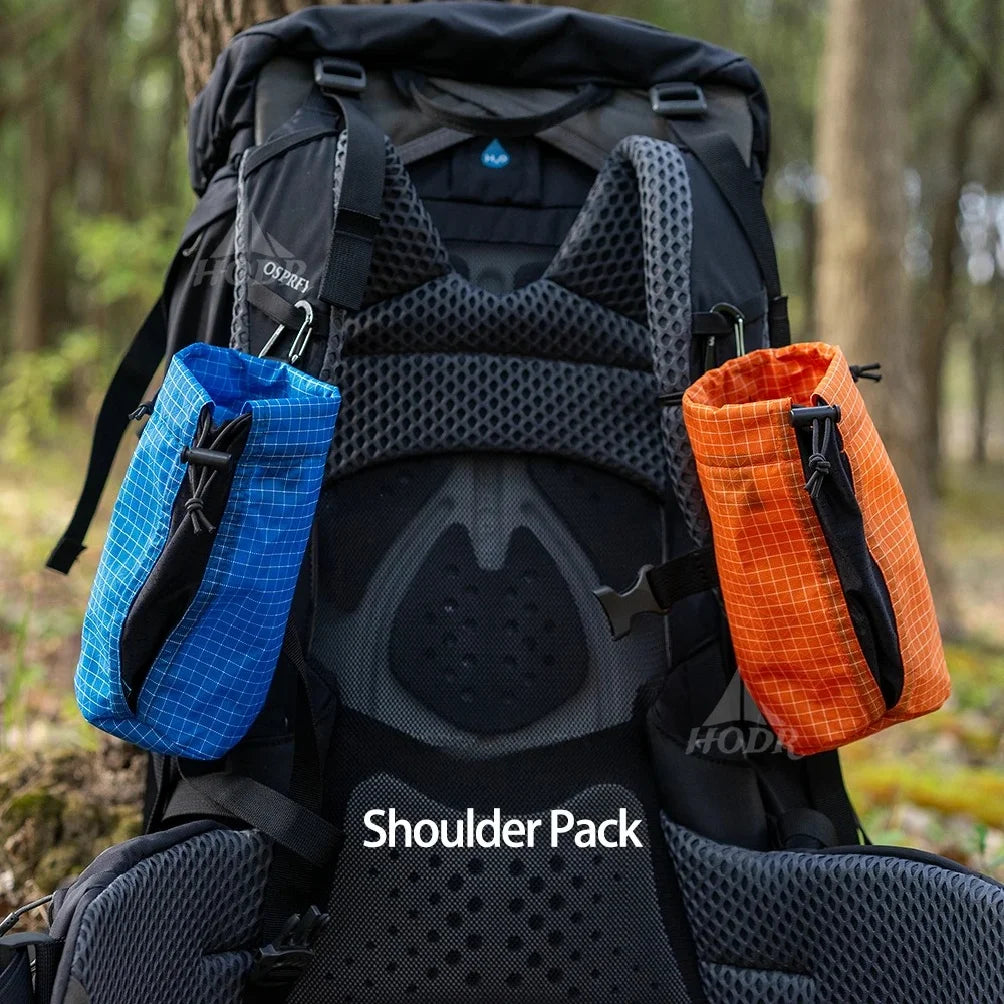 Shoulder Strap Water Bottle Pouch Outdoor Hiking Adjustable Elastic Bottle Holder Ultralight Backpack Attachment Pocket