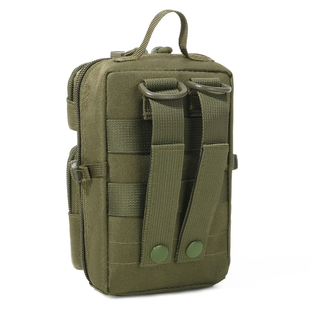 Tactical MOLLE EDC Pouch Utility Mini Crossbody Shoulder Bag with Adjustable Strap for Outdoor Camping Hiking Hunting Waist Pack