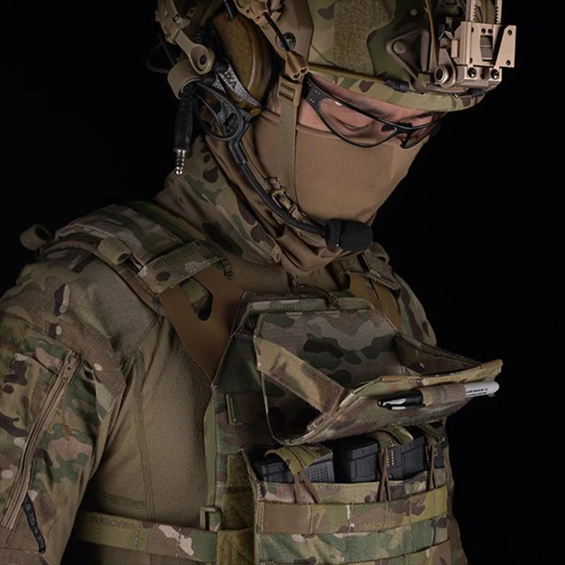 MOLLE Front Panel Phone Navigation Pouch Utility Organizer Phone Pouch for Outdoor Airsoft Vest Gear Essentials