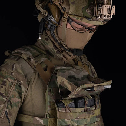 MOLLE Front Panel Phone Navigation Pouch Utility Organizer Phone Pouch for Outdoor Airsoft Vest Gear Essentials