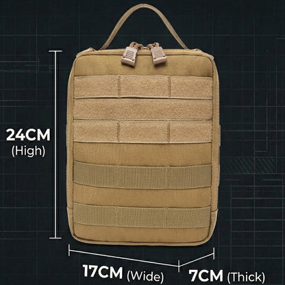 Tactical MOLLE First Aid Pouch Nylon Water Resistant EDC Medical Bag Organizer for Outdoor Hiking Camping Hunting