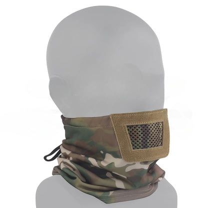 Folding Protective Knight Mask Padded Mesh Breathable Half-face Sport Mask Party Camping Outdoor Portable Breathable Face Mask