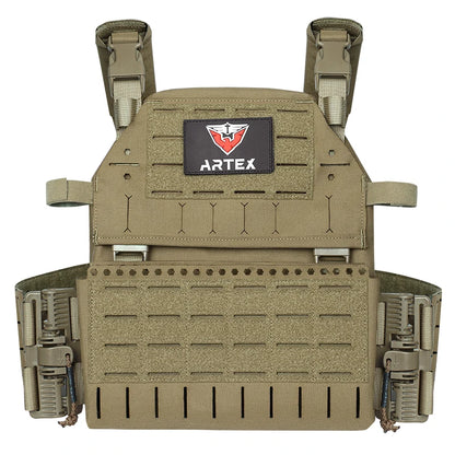 1000D Polyester with Triple Equipment Security Tactical Vest Camo Laser Cut Molle Quick Release Plate Carrier Tactical Vest