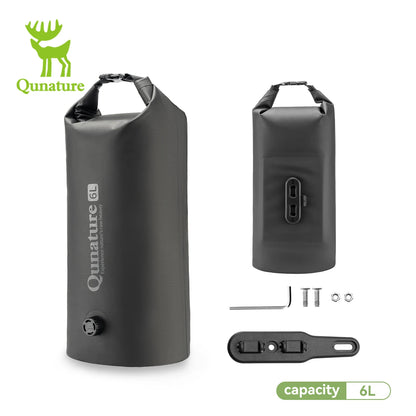 Qunature Upgraded 2.0 Compression Bike Bag 1/2-Pack Magnetic Quick Release Heavy Duty Waterproof Travel Gravel Bike Fork Pack 6L