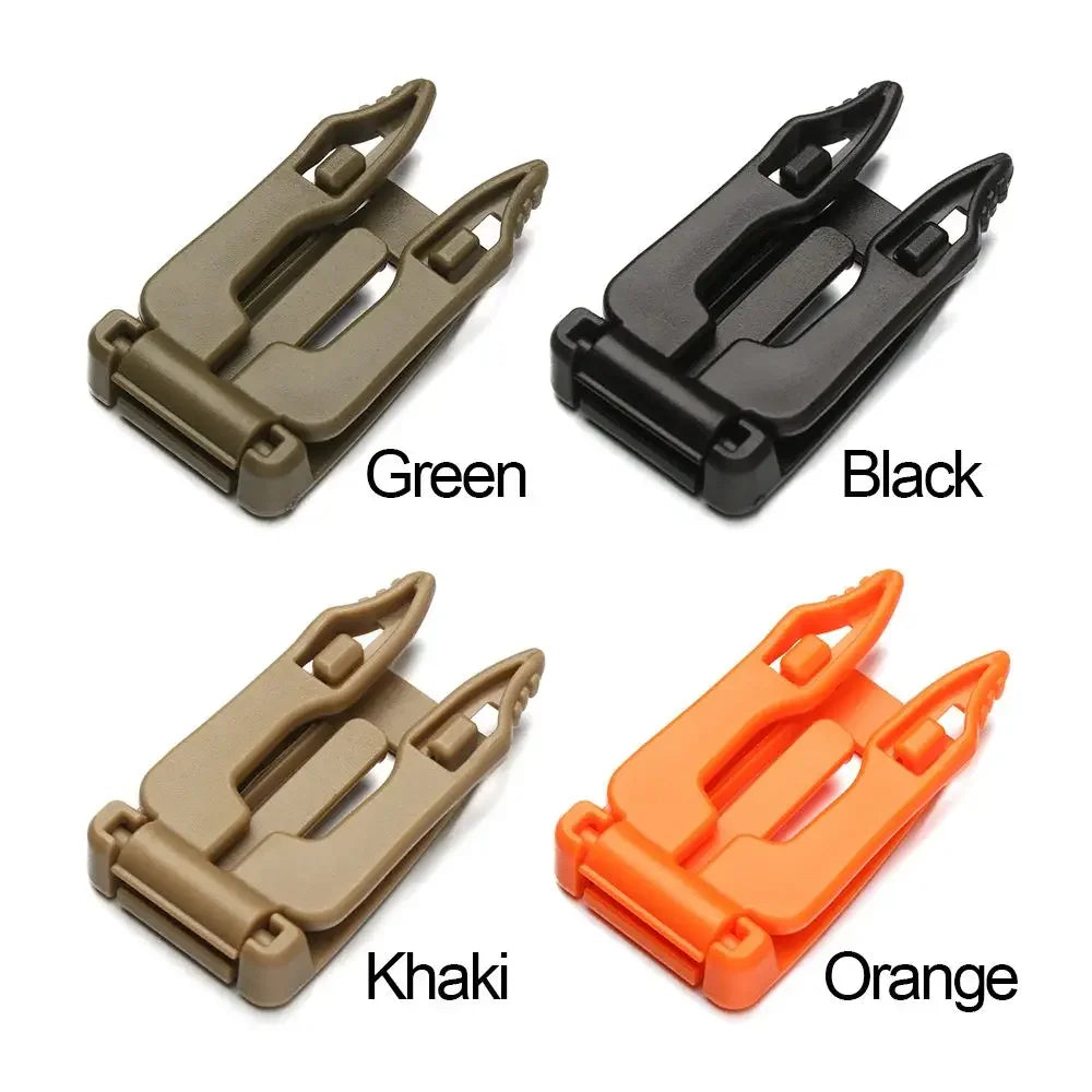 5pcs Multipurpose Camping Bag Buckle Backpack MOLLE Webbing Clip Strap Outdoor Carabiner Buckle Camping Equipment EDC Tools