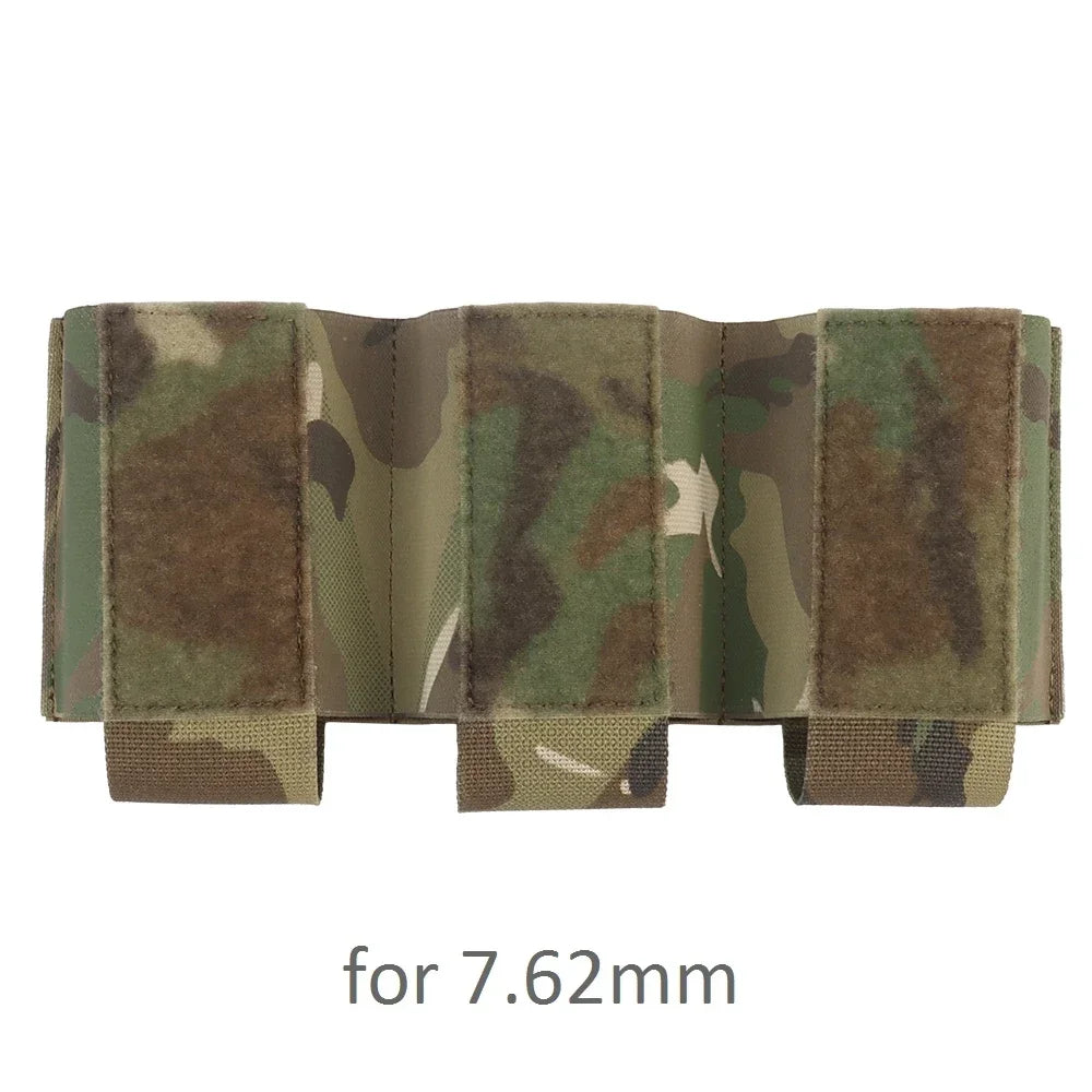 Camo 5.56/7.62 Triple Mag Pouch Elastic Hook and Loop Tactical Triple Magazine Pouch