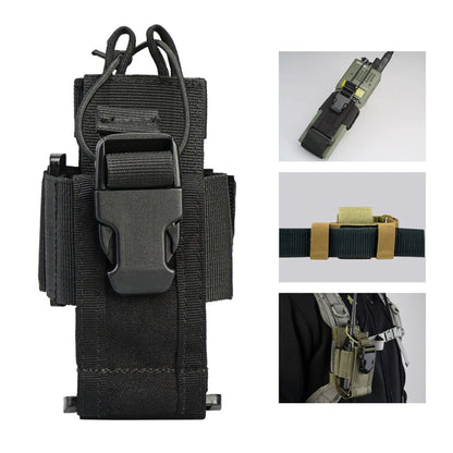 Adjustable Tactical Radio Holder Bag Molle Two Way Radio Holster Pouch Holder Oxford Duty Storage Case Walkie